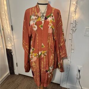Vintage Kimono with Floral Patterns